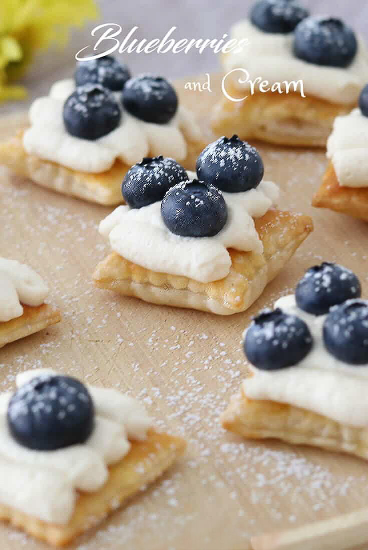 Blueberries and Cream Bites