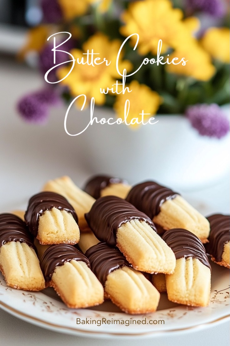 Butter Cookies with Chocolate