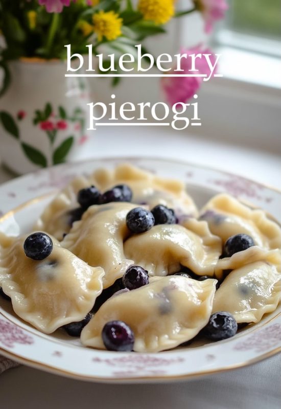 Blueberry pierogi